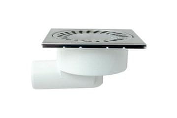 Enpro Odvod u podu Lower floor drain NEPTUN D 50 / 55 mm, stainless steel frame, SUN grille, white