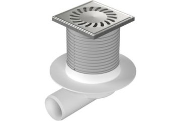 Enpro Odvod u podu Side floor drain D 50 mm, collar, stainless steel grid SUN, white