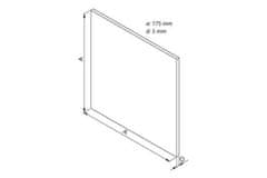 HACO Staklena ploča Glass panel, black, AV DRIM 0944/3