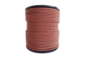 Enpro Uže Braided rope with PPV core 8 mm, 16 strands, 200 m, orange-gray