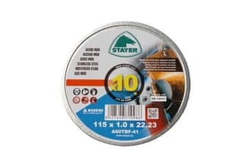 STAYER Rezni disk Metal cutting disc O 125 x 1 x 22.23 mm, T41, 10 pcs, STANDARD