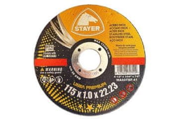 STAYER Rezni disk Metal cutting disc PREMIUM T41, ? 115 x 1 x 22.23 mm, 10 pcs.