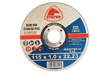 STAYER Rezni disk Metal cutting disc STANDARD T41, ? 115 x 1 x 22.23 mm, 10 pcs.