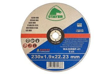 STAYER Rezni disk Metal cutting disc STANDARD T41, O 230 x 1.9 x 22.23 mm