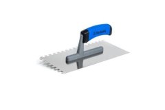 Kubala Lopatica Stainless steel trowel, 4 mm tooth, 270 x 130 mm, rubber handle