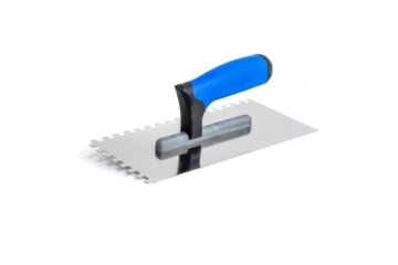 Enpro Lopatica Stainless steel trowel, 8 mm tooth, 130 x 270 mm, rubber handle