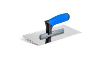 Enpro Lopatica Stainless steel trowel, 10 mm tooth, 130 x 270 mm, rubber handle