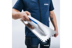 Kubala Lopatica Stainless steel trowel, 10 mm tooth, 480 x 130 mm, plastic/rubber