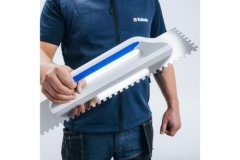 Kubala Lopatica Stainless steel trowel, 10 mm tooth, 480 x 130 mm, plastic/rubber