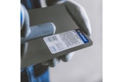 Kubala Lopatica Stainless steel trowel, rounded corners, 130 x 270 mm, plastic handle