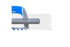 Kubala Lopatica Stainless steel trowel, oblique tooth 10, 130 x 270 mm, rubber handle