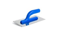 Kubala Lopatica Stainless steel trowel, 10 mm tooth, 130 x 270 mm, plastic open handle M