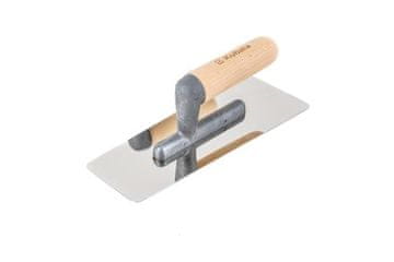 Kubala Lopatica Stainless steel Venetian trapezoidal trowel, 75 x 95 x 240 mm, wooden handle
