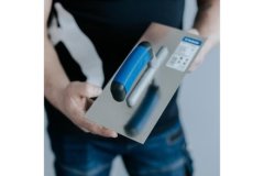 Kubala Lopatica Venetian trapezoidal trowel, stainless steel, 75 x 95 x 240 mm, rubber handle M