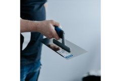 Kubala Lopatica Venetian trapezoidal trowel, stainless steel, 75 x 95 x 240 mm, rubber handle M