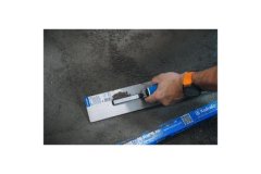 Kubala Lopatica Stainless steel trowel for laying stone carpet, 405 x 80 x 1 mm, rubber handle