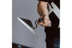 Kubala Žlica Spoon steel triangle, 200 x 190 mm, rubber handle MČ