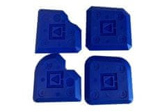 Kubala Lopatica Silicone rubber spatula, blue, pack of 4