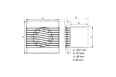 HACO Ventilator Wall fan, 100 mm, standard version 0905