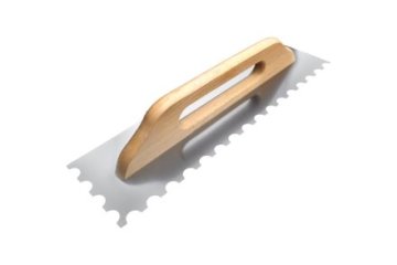 Ostatní Lopatica Stainless steel trowel, half-round tooth, 480 mm, wooden handle