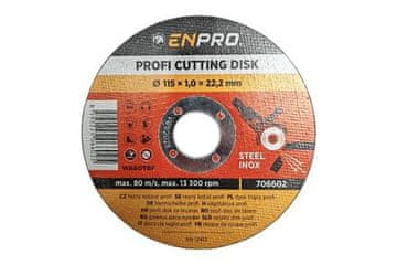 Enpro Disk za rezanje metala Metal cutting disc PROFI, 115 x 1 x 22.2 mm