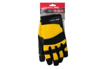 LAHTI PRO Rukavica Mechanic gloves L280810P, black-yellow, size 10