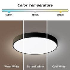 Immax Stropna svjetiljka 07248L LITE SEMPLICI black 40cm 36W 2736lm Tuya WiFi BEACON