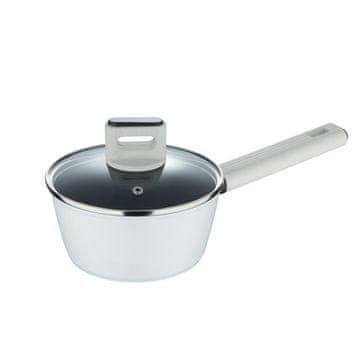 Bergner Lonac za pirjanje BG-56089-GY with lid LINES 16 cm gray-white