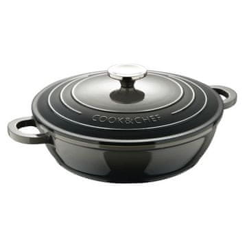 Bergner Lonac s keramičkom površinom BG-36103-GY with lid EXCALIBUR 24 cm gray