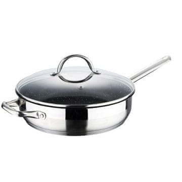 Bergner Tava s mramornom površinom BG-9846-MM and lid GOURMET 24 cm stainless steel