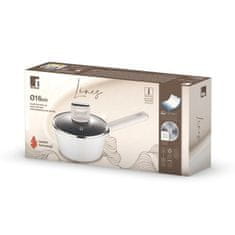 Bergner Lonac za pirjanje BG-56089-GY with lid LINES 16 cm gray-white