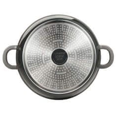 Bergner Lonac s keramičkom površinom BG-36103-GY with lid EXCALIBUR 24 cm gray