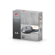 Bergner Lonac s keramičkom površinom BG-36103-GY with lid EXCALIBUR 24 cm gray