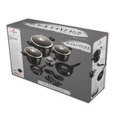 Berlingerhaus Set posuđa BH-8232 s titanovým povrchem 15 ks Black Vantage Collection