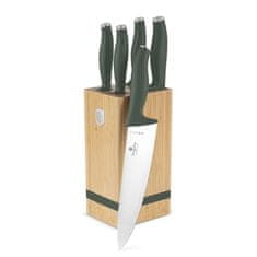 Berlingerhaus Set noževa BH-2751 with stand BAMBOO 6 pcs Matte Green Collection