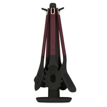 Berlingerhaus Set kuhinjskog alata BH-8620 with stand, 6 pcs, matte bordeaux
