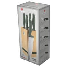 Berlingerhaus Set noževa BH-2751 with stand BAMBOO 6 pcs Matte Green Collection