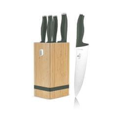 Berlingerhaus Set noževa BH-2751 with stand BAMBOO 6 pcs Matte Green Collection