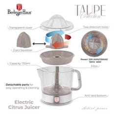 Berlingerhaus Električna preša za agrume BH-9719 Taupe Collection