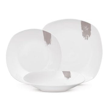 Berlingerhaus Set tanjura za večeru BH-10202 18 pcs Taupe Collection white-gray