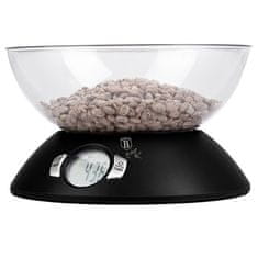 Berlingerhaus Kuhinjska vaga BH-9618 digital 5 kg with bowl Matte Black Collection