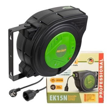Procraft Samouvlačivi produžni kabel, bubanj EK15N