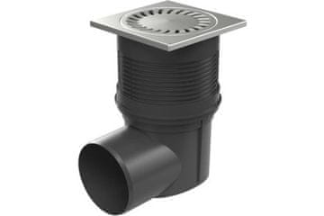Enpro Odvod kanalizacije Side drain D 110 mm, dry flap, stainless steel grid, black