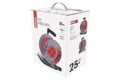EMOS Produžni kabel na bubnju 108225 Extension cable, 25m / 230V, coil, 4 sockets