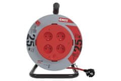 EMOS Produžni kabel na bubnju 108125 Extension cable, 25m / 230V, coil, 4 sockets, fixed center