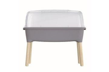 Prosperplast Sadilica 150510 Planter RESPANA PLANTER WOOD HIGH SET, 78 cm, gray stone