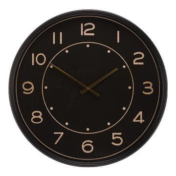 Autronic Zidni sat Wall clock - diameter 60 cm, metal, black with gold numbers (HW4002)