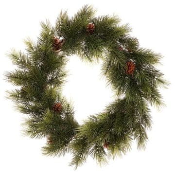 Autronic Vijenac Artificial wreath - diameter 66 cm, pine with cones, green (UKH031)