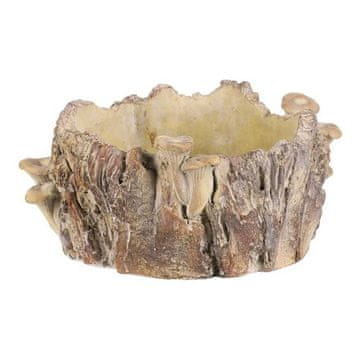 Autronic Pakiranje cvijeća Concrete cover - stump with mushrooms, size M, brown (BMO3617-M)