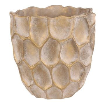 Autronic Pakiranje cvijeća Concrete cover - cell pattern, size L, beige-gold (BMO3610-L)